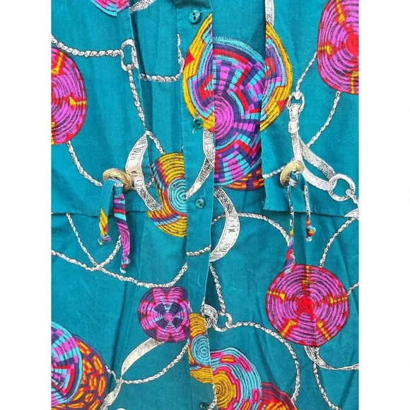 Vintage 1970s Wrangler Western SW Country Button Down Shirt Women's Size Small - Picture 2 of 6